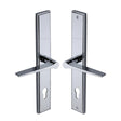 Heritage Brass Door Furniture Polished Chrome / Multi Point Lock Set / 92mm c/c Heritage Brass - Multi-Point Door Handle Lever Lock Gio LH Design Polished Chrome Fi