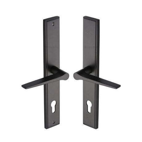 Heritage Brass Door Furniture Matt Bronze / Multi Point Lock Set / 92mm c/c Heritage Brass - Multi-Point Door Handle Lever Lock Gio RH Design Matt Bronze Fi