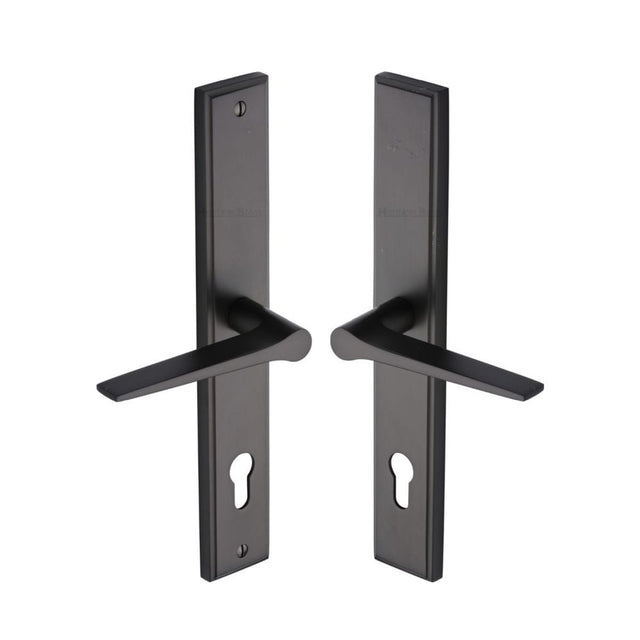Heritage Brass Door Furniture Matt Bronze / Multi Point Lock Set / 92mm c/c Heritage Brass - Multi-Point Door Handle Lever Lock Gio RH Design Matt Bronze Fi
