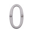 Heritage Brass Door Furniture Satin Chrome / Numerals / 0 Heritage Brass - Numeral 0 Face Fix 76mm (3") Satin Chrome Finish