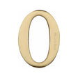 Heritage Brass Door Furniture Satin Brass / Numerals / 0 Heritage Brass - Numeral 0 Self Adhesive 51mm (2") Satin Brass Finish