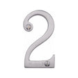 Heritage Brass Door Furniture Satin Chrome / Numerals / 2 Heritage Brass - Numeral 2 Face Fix 76mm (3") Satin Chrome Finish