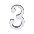 Heritage Brass Door Furniture Polished Chrome / Numerals / 3 Heritage Brass - Numeral 3 Concealed Fix 76mm (3") Polished Chrome finish