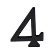 Heritage Brass Door Furniture Matt Black / Numerals / 4 Heritage Brass - Numeral 4 Concealed Fix 76mm (3") Unlacquered Brass finish
