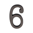 Heritage Brass Door Furniture Matt Bronze / Numerals / 6 Heritage Brass - Numeral 6 Concealed Fix 76mm (3") Matt Bronze finish
