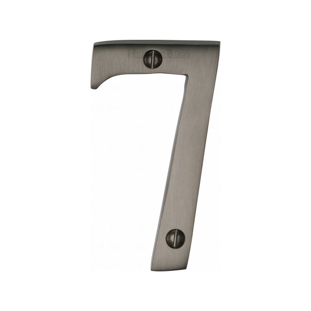 Heritage Brass Door Furniture Matt Bronze / Numerals / 7 Heritage Brass - Numeral 7 Face Fix 76mm (3") Matt Bronze Finish
