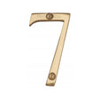 Heritage Brass Door Furniture Polished Brass / Numerals / 7 Heritage Brass - Numeral 7 Face Fix 76mm (3") Polished Brass Finish