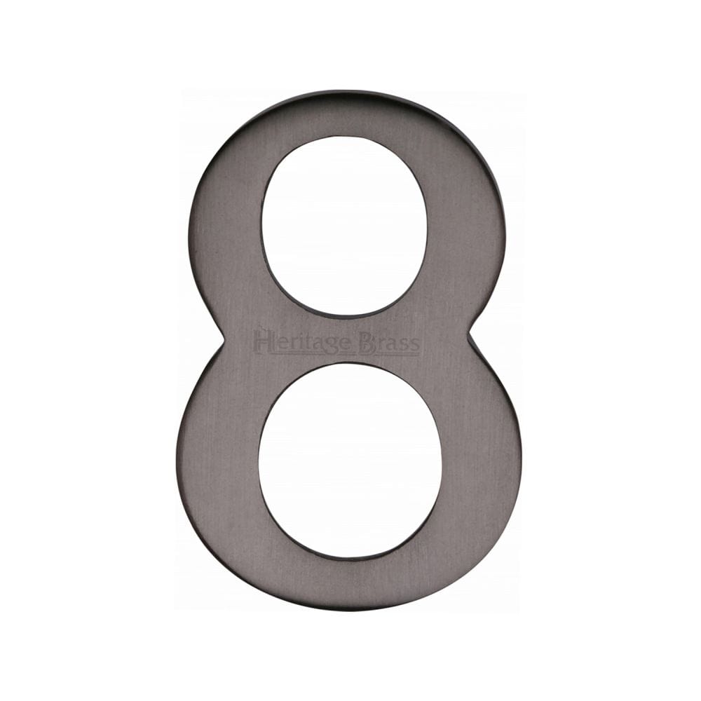 Heritage Brass Door Furniture Matt Bronze / Numerals / 8 Heritage Brass - Numeral 8 Self Adhesive 51mm (2") Matt Bronze Finish