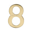Heritage Brass Door Furniture Satin Brass / Numerals / 8 Heritage Brass - Numeral 8 Self Adhesive 51mm (2") Satin Brass Finish
