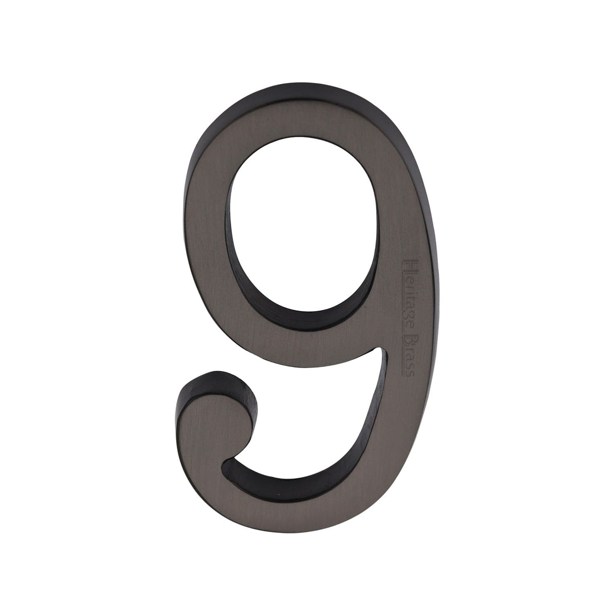 Heritage Brass Door Furniture Matt Bronze / Numerals / 9 Heritage Brass - Numeral 9 Concealed Fix 76mm (3) Matt Bronze finish