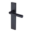 Heritage Brass Door Furniture Matt Black / Latch Handles Heritage Brass - Octave Lever Latch Door Handle on 200mm Plate Matt Black finish