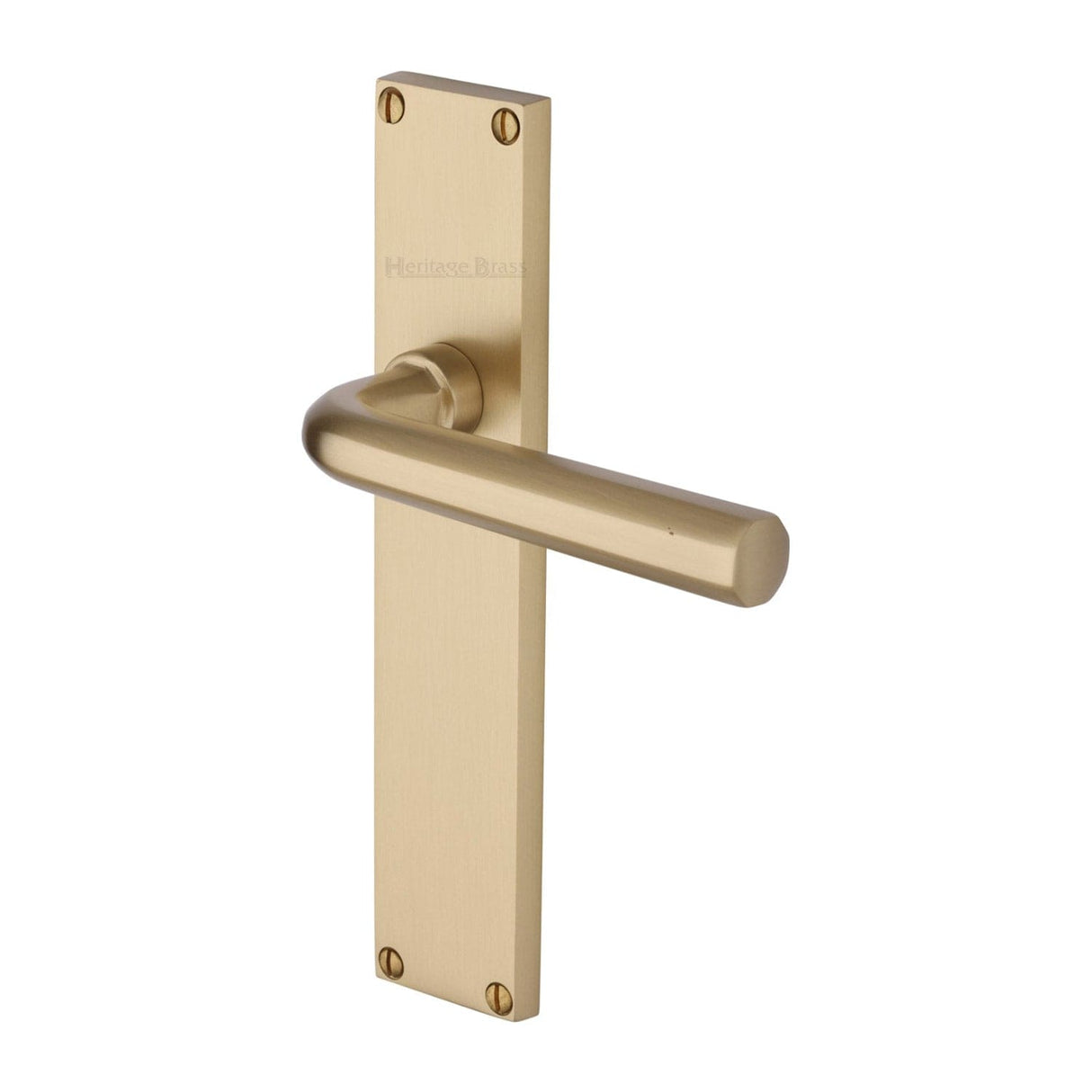 Heritage Brass Door Furniture Satin Brass / Latch Handles Heritage Brass - Octave Lever Latch Door Handle on 200mm Plate Satin Brass finish