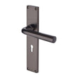Heritage Brass Door Furniture Matt Bronze / Std. Lock Handles Heritage Brass - Octave Lever Lock Door Handle on 200mm Plate Matt Bronze finish