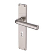 Heritage Brass Door Furniture Satin Nickel / Std. Lock Handles Heritage Brass - Octave Lever Lock Door Handle on 200mm Plate Satin Nickel finish