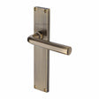 Heritage Brass Door Furniture Antique Brass / Latch Handles Heritage Brass - Octave Reeded Lever Latch Antique Brass finish