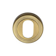 Heritage Brass Door Furniture Antique Brass / Oval Profile Escutcheons Heritage Brass - Oval Profile Cylinder Escutcheon Antique Brass Finish