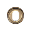 Heritage Brass Door Furniture Antique Brass / Oval Profile Escutcheons Heritage Brass - Oval Profile Cylinder Escutcheon Antique Brass Finish
