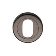 Heritage Brass Door Furniture Matt Bronze / Oval Profile Escutcheons Heritage Brass - Oval Profile Cylinder Escutcheon Matt Bronze Finish