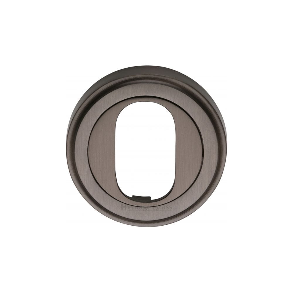Heritage Brass Door Furniture Matt Bronze / Oval Profile Escutcheons Heritage Brass - Oval Profile Cylinder Escutcheon Matt Bronze Finish