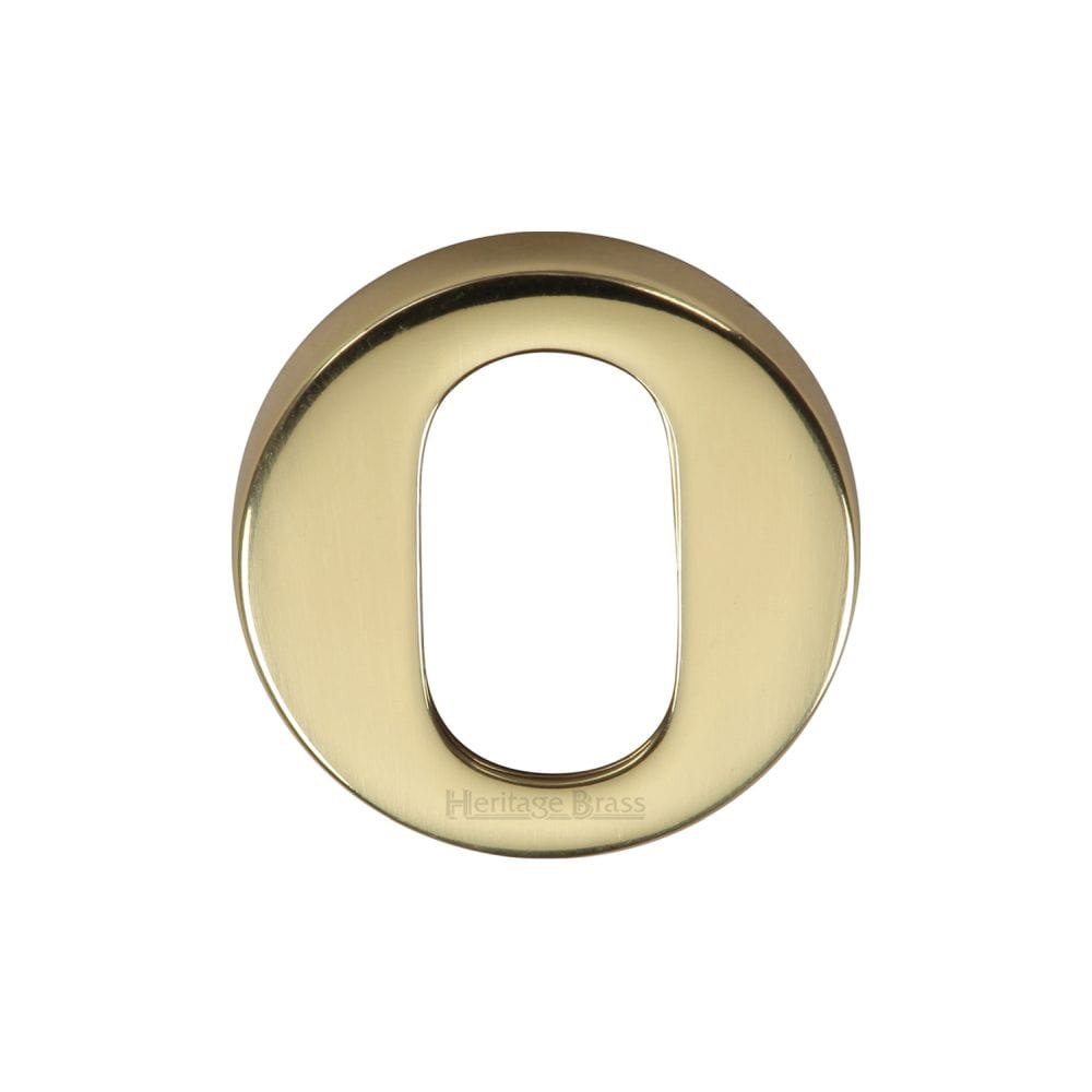 Heritage Brass Door Furniture Polished Brass / Oval Profile Escutcheons Heritage Brass - Oval Profile Cylinder Escutcheon Polished Brass Finish