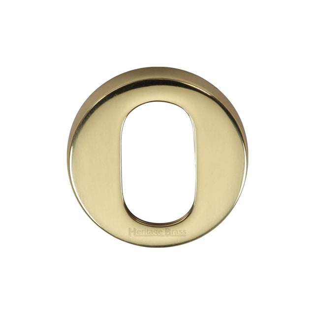 Heritage Brass Door Furniture Polished Brass / Oval Profile Escutcheons Heritage Brass - Oval Profile Cylinder Escutcheon Polished Brass Finish