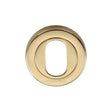 Heritage Brass Door Furniture Polished Brass / Oval Profile Escutcheons Heritage Brass - Oval Profile Cylinder Escutcheon Polished Brass Finish