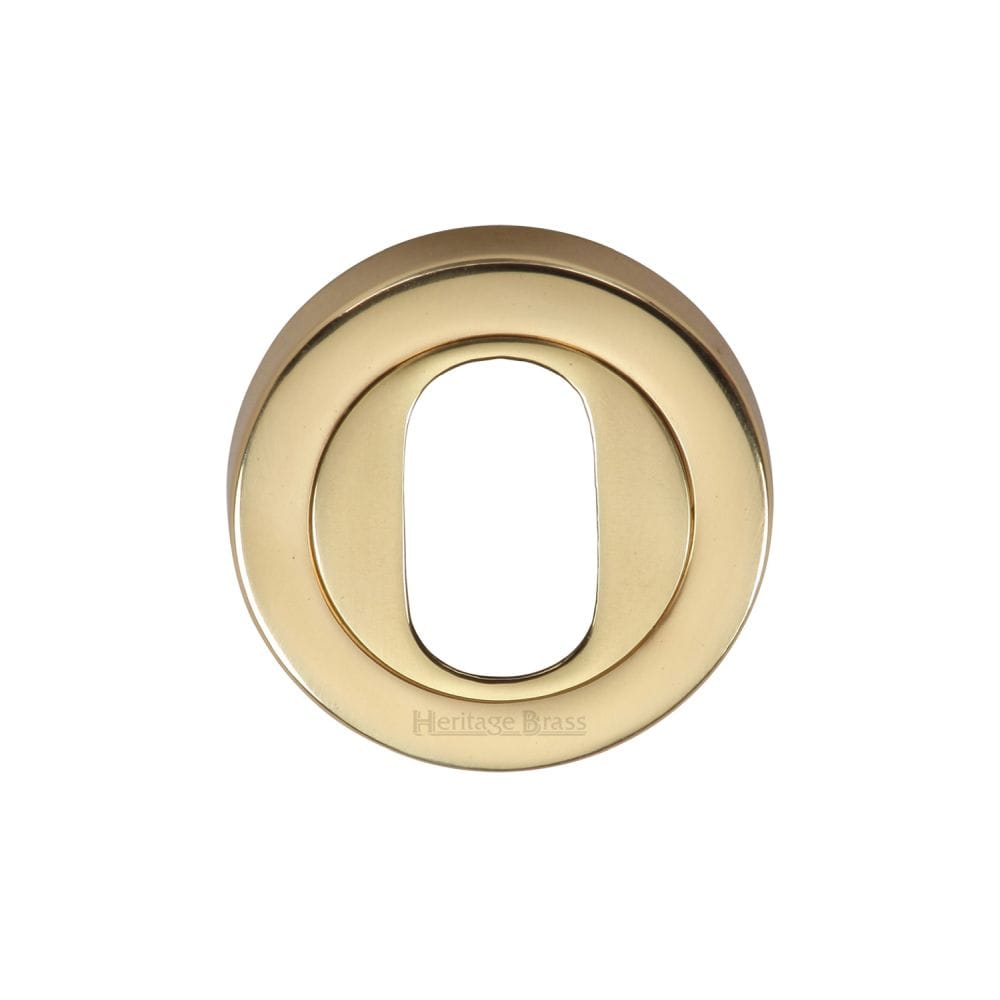 Heritage Brass Door Furniture Polished Brass / Oval Profile Escutcheons Heritage Brass - Oval Profile Cylinder Escutcheon Polished Brass Finish