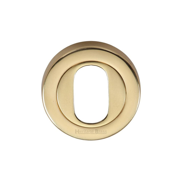 Heritage Brass Door Furniture Polished Brass / Oval Profile Escutcheons Heritage Brass - Oval Profile Cylinder Escutcheon Polished Brass Finish