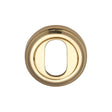 Heritage Brass Door Furniture Polished Brass / Oval Profile Escutcheons Heritage Brass - Oval Profile Cylinder Escutcheon Polished Brass Finish