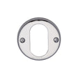 Heritage Brass Door Furniture Polished Chrome / Oval Profile Escutcheons Heritage Brass - Oval Profile Cylinder Escutcheon Polished Chrome Finish