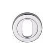 Heritage Brass Door Furniture Polished Chrome / Oval Profile Escutcheons Heritage Brass - Oval Profile Cylinder Escutcheon Polished Chrome Finish