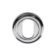 Heritage Brass Door Furniture Polished Chrome / Oval Profile Escutcheons Heritage Brass - Oval Profile Cylinder Escutcheon Polished Chrome Finish