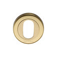 Heritage Brass Door Furniture Satin Brass / Oval Profile Escutcheons Heritage Brass - Oval Profile Cylinder Escutcheon Satin Brass Finish