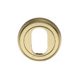 Heritage Brass Door Furniture Satin Brass / Oval Profile Escutcheons Heritage Brass - Oval Profile Cylinder Escutcheon Satin Brass Finish