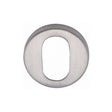 Heritage Brass Door Furniture Satin Chrome / Oval Profile Escutcheons Heritage Brass - Oval Profile Cylinder Escutcheon Satin Chrome Finish