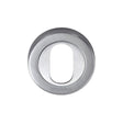 Heritage Brass Door Furniture Satin Chrome / Oval Profile Escutcheons Heritage Brass - Oval Profile Cylinder Escutcheon Satin Chrome Finish