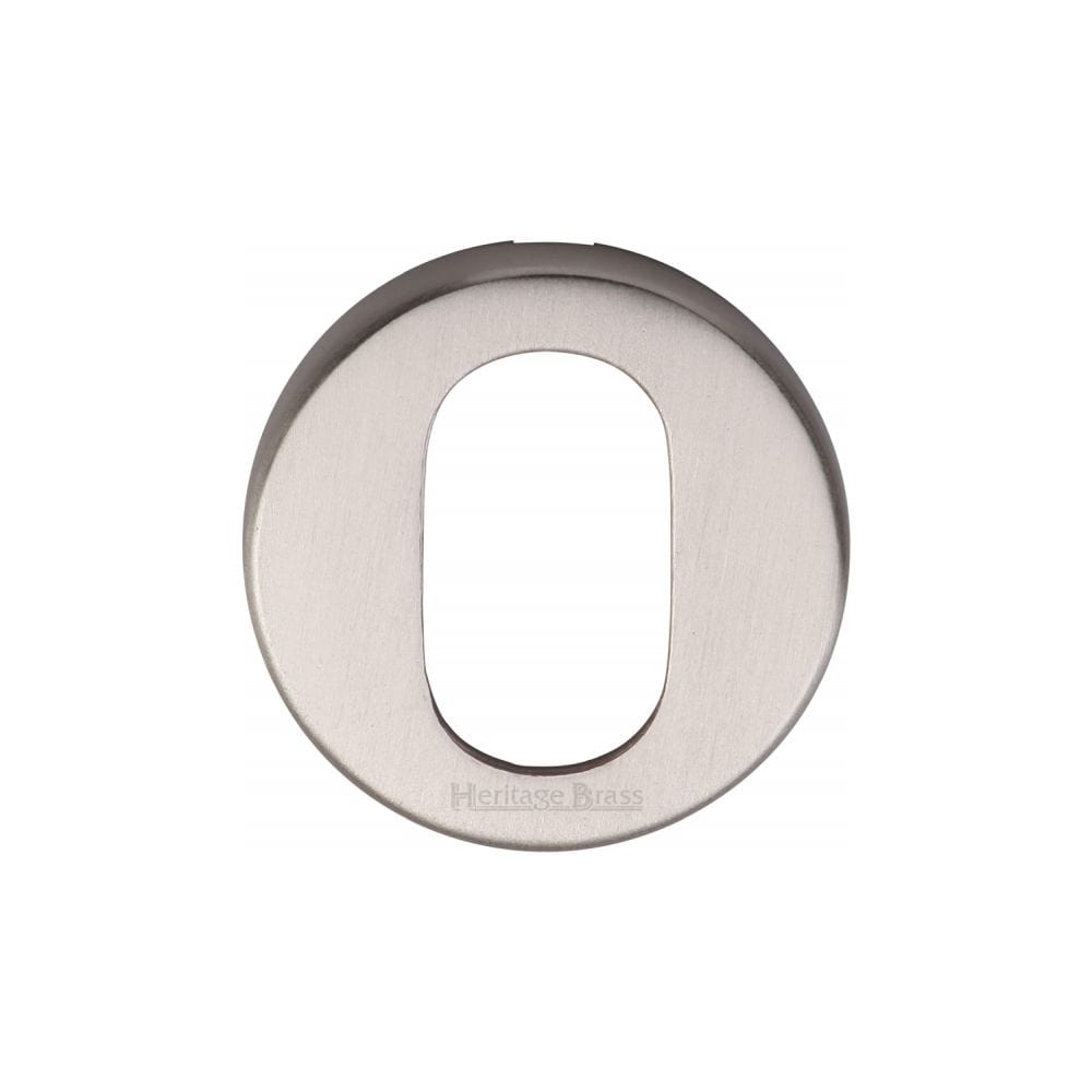 Heritage Brass Door Furniture Satin Nickel / Oval Profile Escutcheons Heritage Brass - Oval Profile Cylinder Escutcheon Satin Nickel Finish