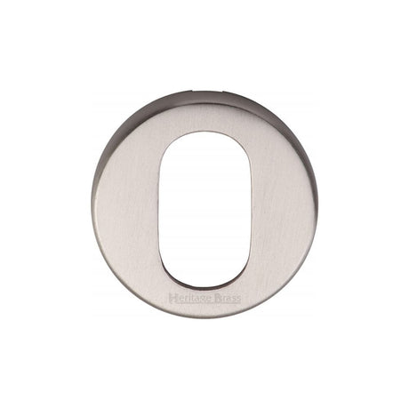 Heritage Brass Door Furniture Satin Nickel / Oval Profile Escutcheons Heritage Brass - Oval Profile Cylinder Escutcheon Satin Nickel Finish