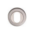 Heritage Brass Door Furniture Satin Nickel / Oval Profile Escutcheons Heritage Brass - Oval Profile Cylinder Escutcheon Satin Nickel Finish
