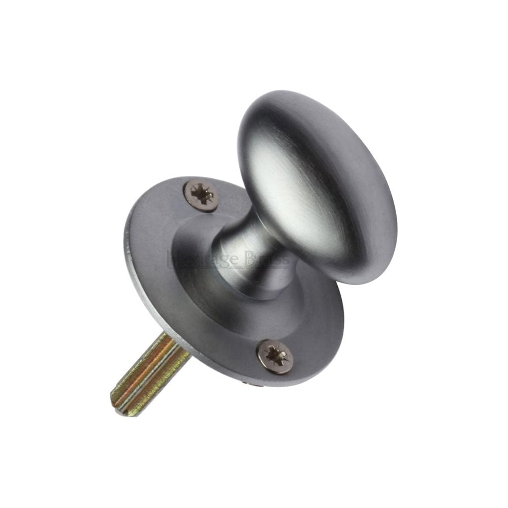 Heritage Brass Locks & Latches Satin Chrome / Turn for Rack Bolt Heritage Brass - Oval Thumbturn w/o Bolt Satin Chrome Finish