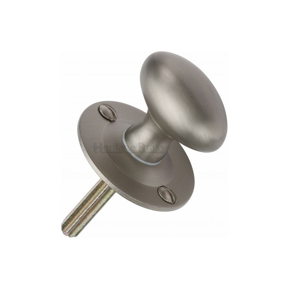 Heritage Brass Locks & Latches Satin Nickel / Turn for Rack Bolt Heritage Brass - Oval Thumbturn w/o Bolt Satin Nickel Finish