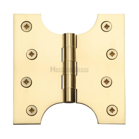Heritage Brass Hinges Polished Brass / Parliament Hinges / 4" x (102mm) Heritage Brass - Parliament Hinge Brass 4" x 2" x 4" Polished Brass Finish