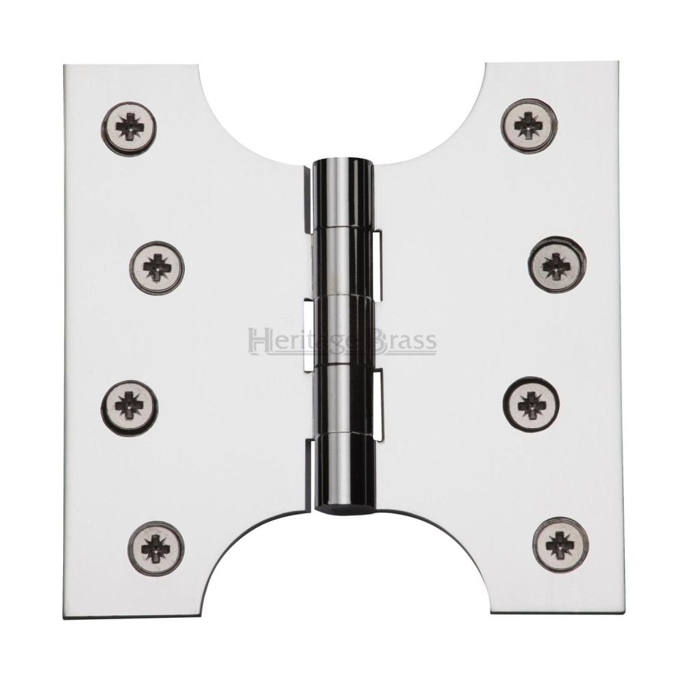 Heritage Brass Hinges Polished Chrome / Parliament Hinges / 4" x (102mm) Heritage Brass - Parliament Hinge Brass 4" x 2" x 4" Polished Chrome Finish