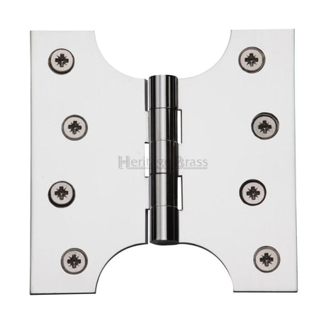 Heritage Brass Hinges Polished Chrome / Parliament Hinges / 4" x (102mm) Heritage Brass - Parliament Hinge Brass 4" x 2" x 4" Polished Chrome Finish