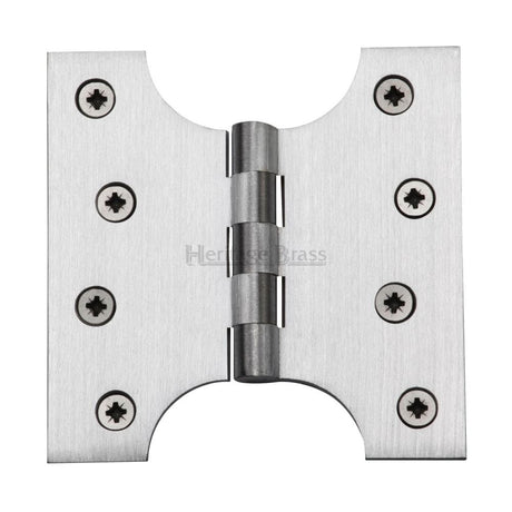 Heritage Brass Hinges Satin Chrome / Parliament Hinges / 4" x (102mm) Heritage Brass - Parliament Hinge Brass 4" x 2" x 4" Satin Chrome Finish