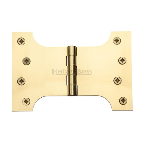 Heritage Brass Hinges Polished Brass / Parliament Hinges / 4" x (102mm) Heritage Brass - Parliament Hinge Brass 4" x 4" x 6" Polished Brass Finish