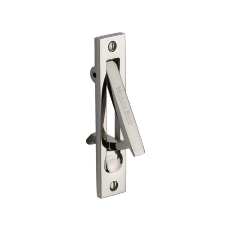 Heritage Brass Door Furniture Polished Nickel / Door Edge Pull Heritage Brass - Pocket Door Edge Pull Polished Nickel Finish