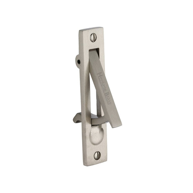 Heritage Brass Door Furniture Satin Nickel / Door Edge Pull Heritage Brass - Pocket Door Edge Pull Satin Nickel Finish