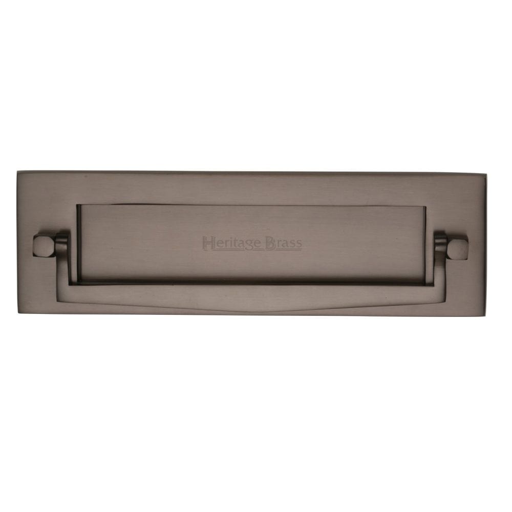 Heritage Brass Door Furniture Matt Bronze / Postal Knockers / 254 x 79mm (10 x 3") Heritage Brass - Postal Knocker 254 x 79mm - Matt Bronze Finish