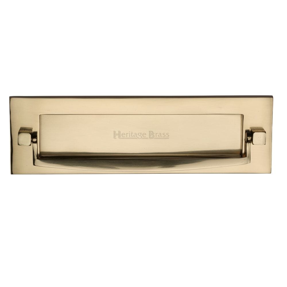 Heritage Brass Door Furniture Polished Brass / Postal Knockers / 254 x 79mm (10 x 3") Heritage Brass - Postal Knocker 254 x 79mm - Polished Brass Finish